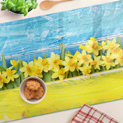 Tabla de cocina Flores de narciso contra el cielo
