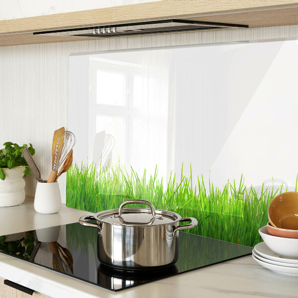 Tabla de cortar de cristal Hierba verde