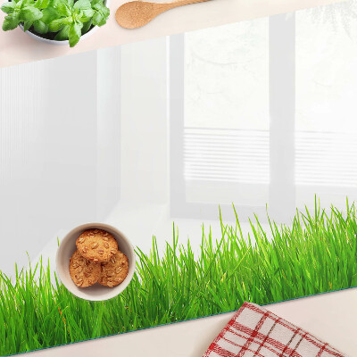 Tabla de cortar de cristal Hierba verde