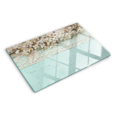 Tabla de cortar Patrón floral con encaje