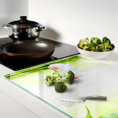 Tabla de cortar Orquídeas y bambú