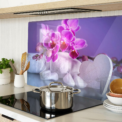 Szklana deska do krojenia Orchidee na kamieniach