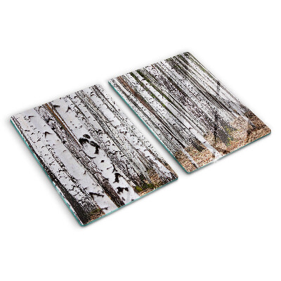 Tabla de cortar Troncos blancos de abedules