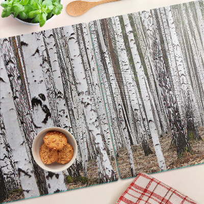 Tabla de cortar Troncos blancos de abedules