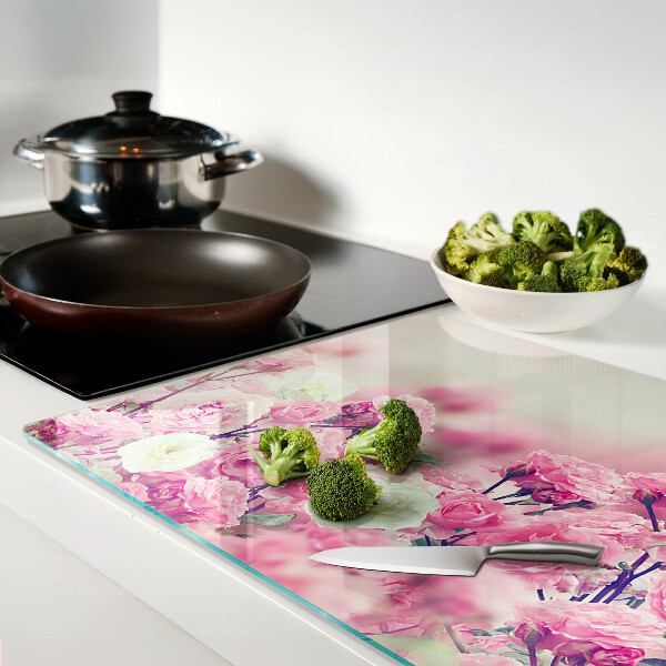 Tabla para cortar Motivo floral rosa