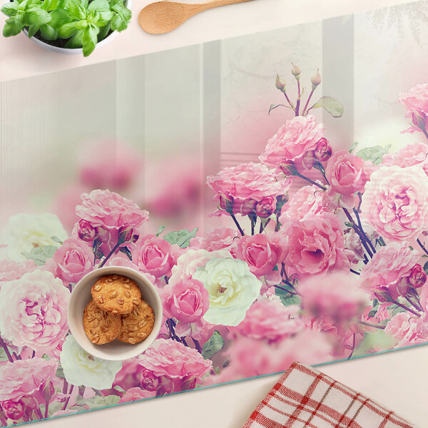 Tabla para cortar Motivo floral rosa