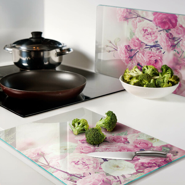 Tabla para cortar Motivo floral rosa