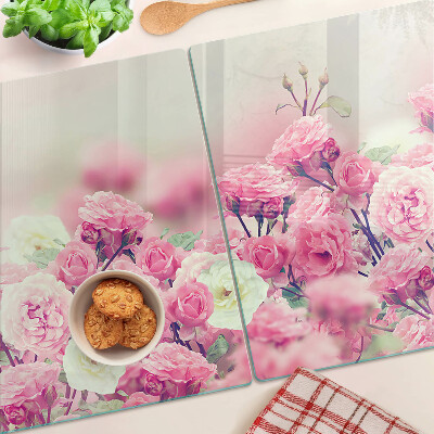 Tabla para cortar Motivo floral rosa