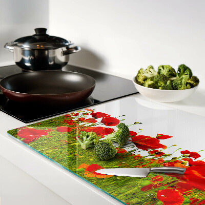 Tabla de cortar Amapolas en el prado