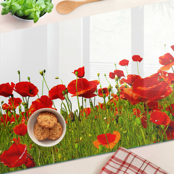 Tabla de cortar Amapolas en el prado