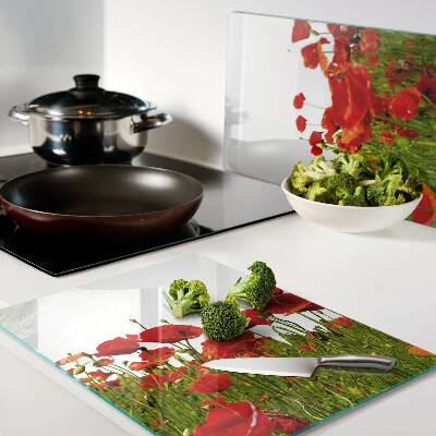 Szklana deska kuchenna Maki na łące