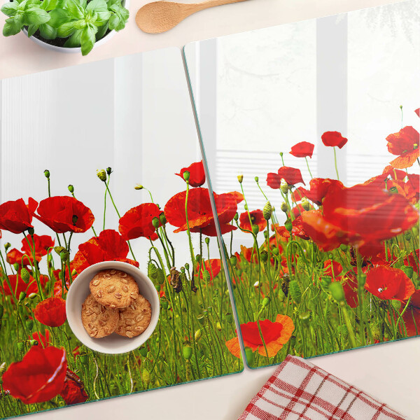 Tabla de cortar Amapolas en el prado