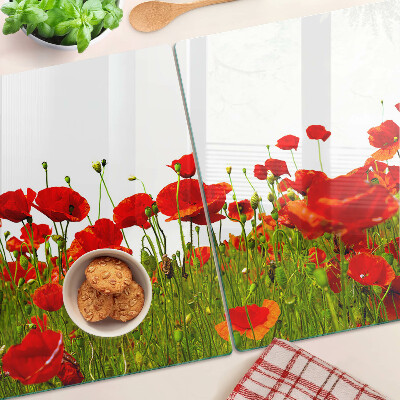 Tabla de cortar Amapolas en el prado