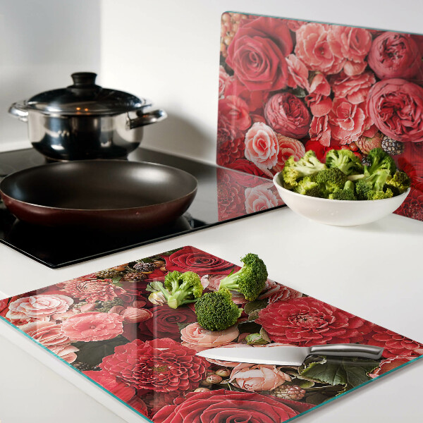 Tabla de cocina Patrón floral con rosas