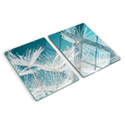 Szklana deska do krojenia Dmuchawce na niebieskim tle