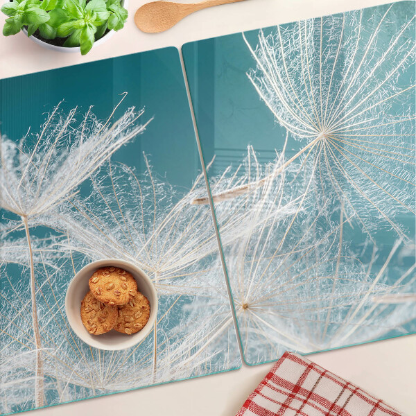 Szklana deska do krojenia Dmuchawce na niebieskim tle