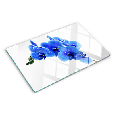 Tabla de cortar orquídeas azules