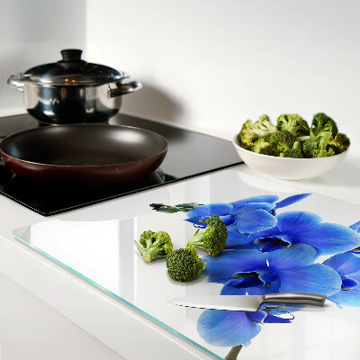 Tabla de cortar orquídeas azules