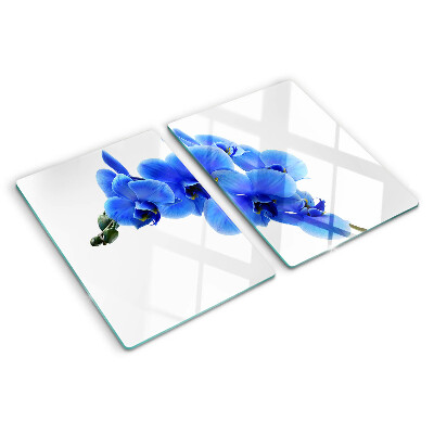 Tabla de cortar orquídeas azules