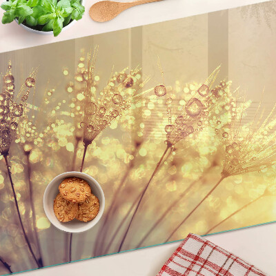 Tabla para cortar Flores con gotas de agua