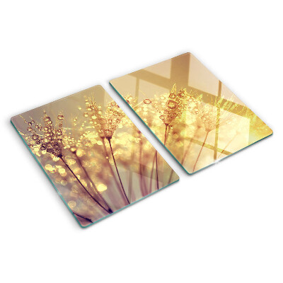 Tabla para cortar Flores con gotas de agua