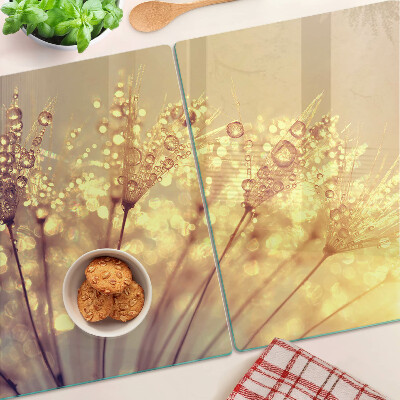 Tabla para cortar Flores con gotas de agua