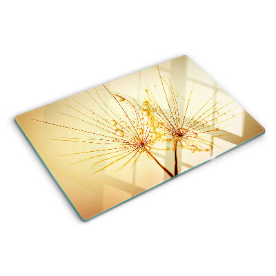 Tabla de cortar Flores con gotas de agua