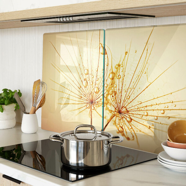 Tabla de cortar Flores con gotas de agua