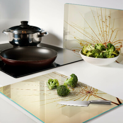 Tabla de cortar Flores con gotas de agua