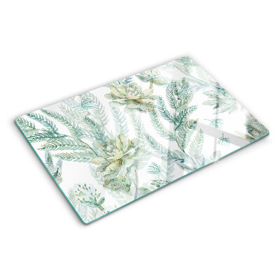 Tabla de cocina Plantas suculentas y hojas