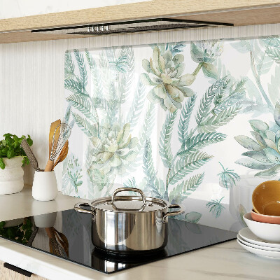 Tabla de cocina Plantas suculentas y hojas