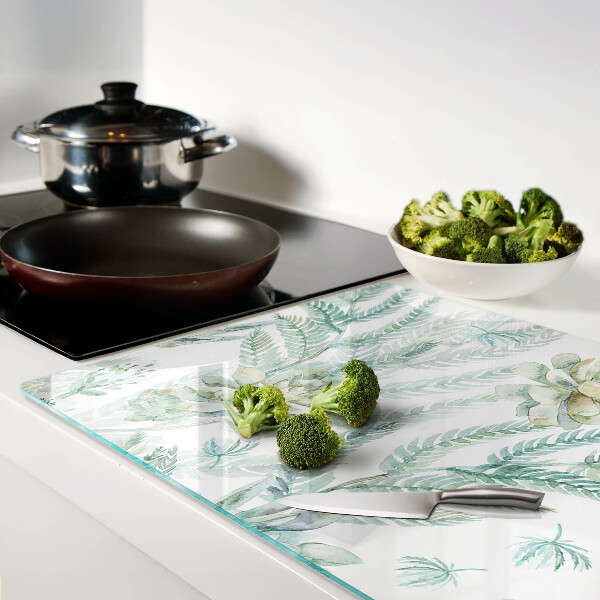 Tabla de cocina Plantas suculentas y hojas