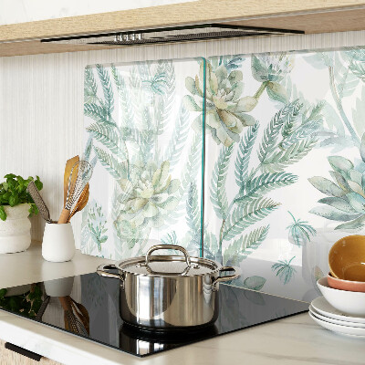 Tabla de cocina Plantas suculentas y hojas