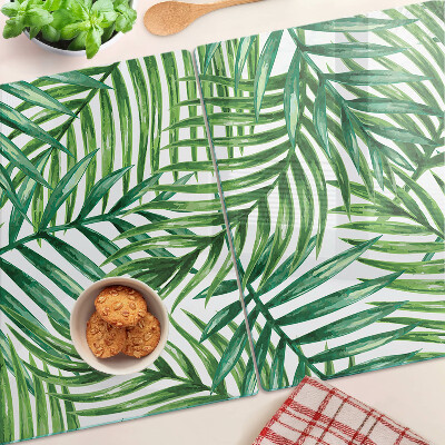 Tabla de cocina Hojas de palma en tonos verdes