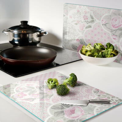 Tabla de cocina Estampado floral en tonos pastel