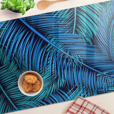 Tabla para cortar Hojas de palma en tonos azules