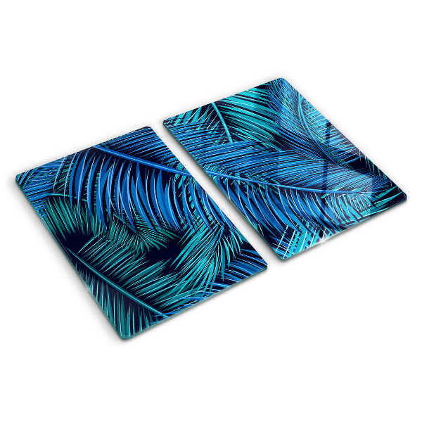 Tabla para cortar Hojas de palma en tonos azules