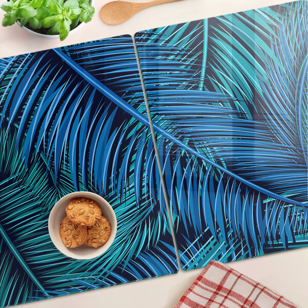 Tabla para cortar Hojas de palma en tonos azules