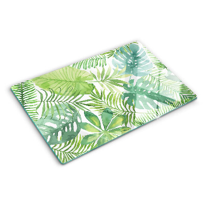Tabla de cortar de cristal Motivo vegetal con hojas