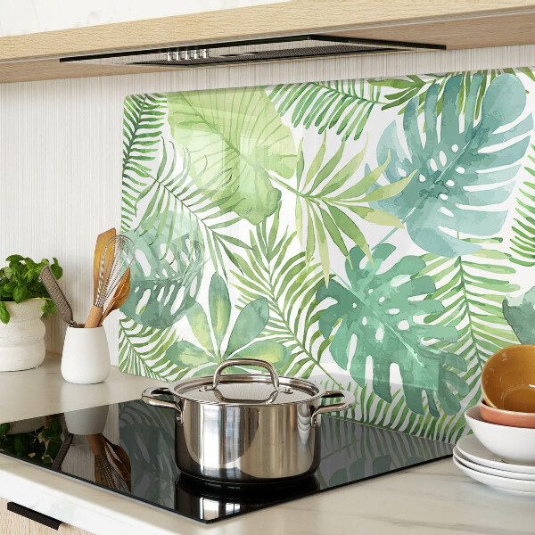 Tabla de cortar de cristal Motivo vegetal con hojas