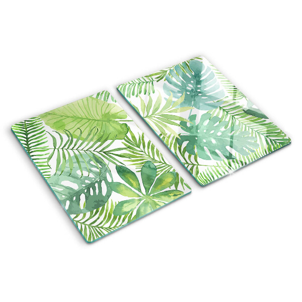 Tabla de cortar de cristal Motivo vegetal con hojas