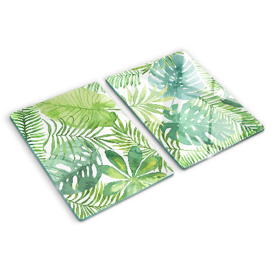 Tabla de cortar de cristal Motivo vegetal con hojas