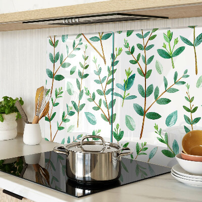 Tabla de cocina Hojas y ramitas en verde