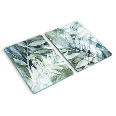 Tabla para cortar Hojas tropicales en tonos pastel