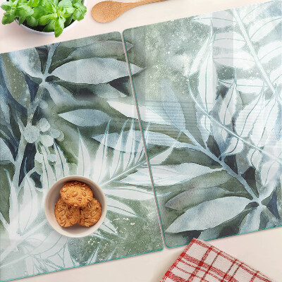 Tabla para cortar Hojas tropicales en tonos pastel