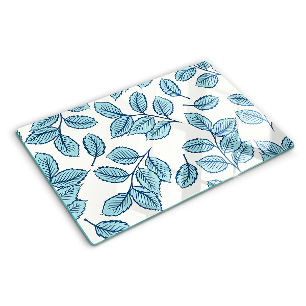 Tabla de cortar Hojas en tonos azules