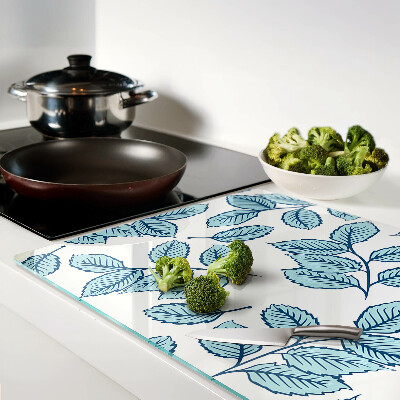 Tabla de cortar Hojas en tonos azules