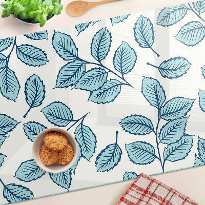 Tabla de cortar Hojas en tonos azules