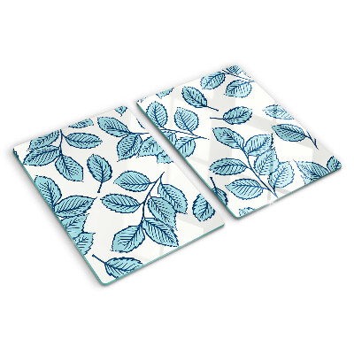 Tabla de cortar Hojas en tonos azules