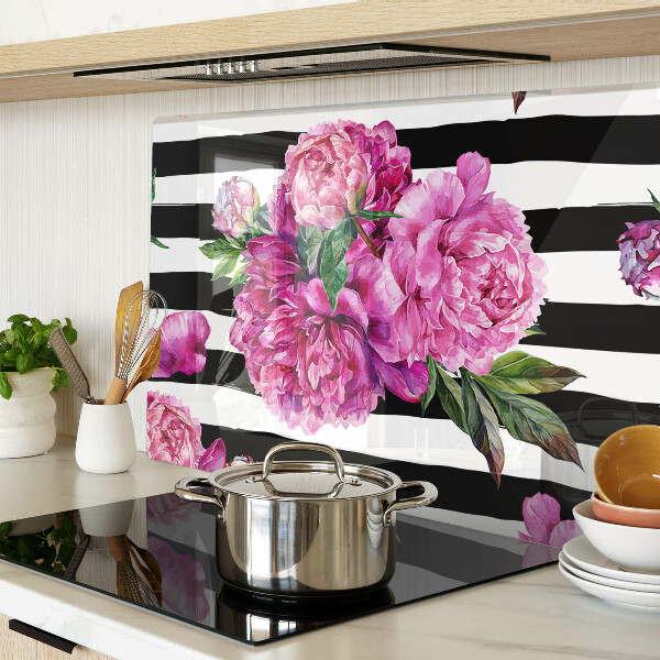 Tabla para cortar Flores de peonía en tiras